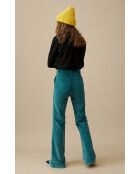 Pantalon bootcut velours côtelé Elisabeth bleu