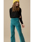 Pantalon bootcut velours côtelé Elisabeth bleu