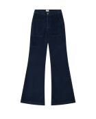 Pantalon bootcut velours côtelé Elisabeth bleu