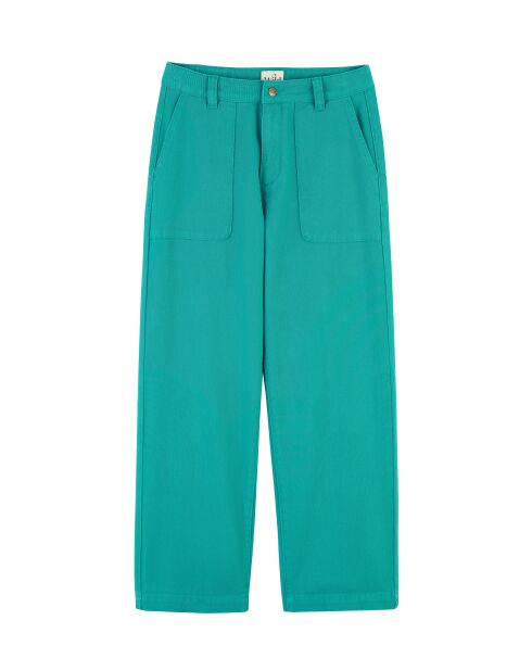 Pantalon jean large rétro Henry vert