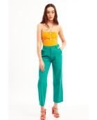 Pantalon jean large rétro Henry vert