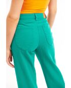 Pantalon jean large rétro Henry vert