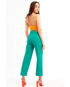 Pantalon jean large rétro Henry vert