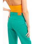 Pantalon jean large rétro Henry vert