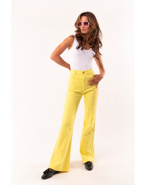 Pantalon flare Meghan jaune