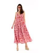 Robe fluide imprimée Alison rose
