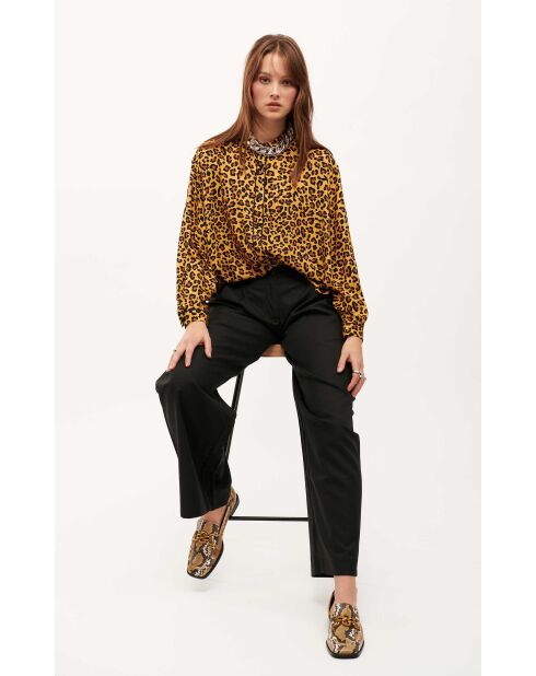 Pantalon à pinces  large Kate noir