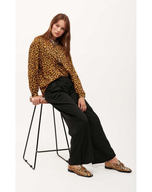 Pantalon à pinces  large Kate noir