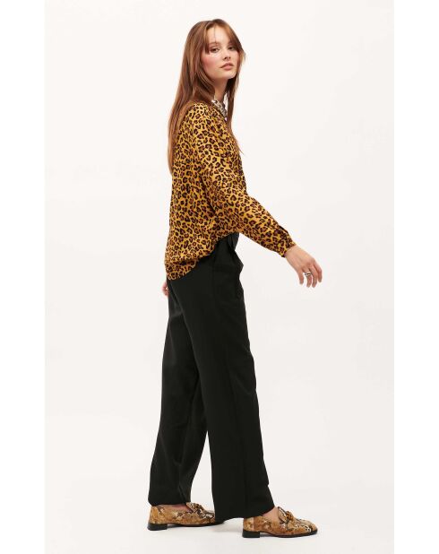 Pantalon à pinces  large Kate noir