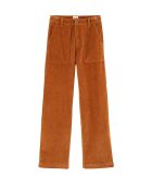 Pantalon droit en velours côtelé William camel