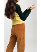 Pantalon droit en velours côtelé William camel