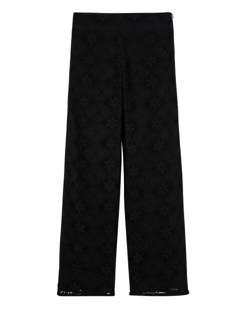 Pantalon léger crochet dentelle Kayle noir