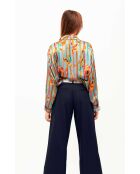 Pantalon à pinces  large Kate bleu