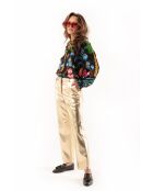 Pantalon métallisé Charles doré