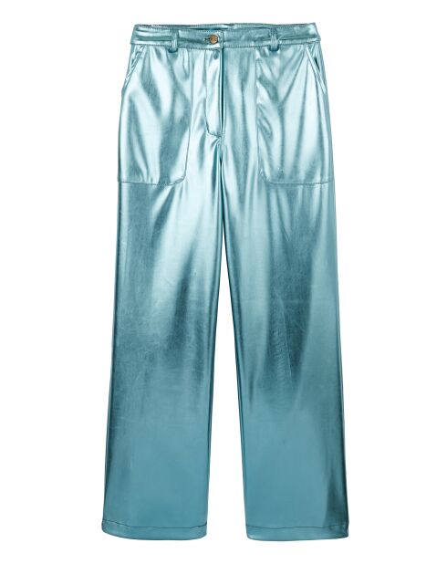 Pantalon métallisé Charles bleu