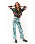 Pantalon métallisé Charles bleu