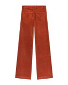 Pantalon flare en velours côtelé Victoria marron