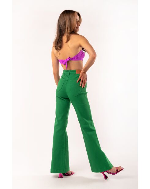Pantalon flare Meghan vert