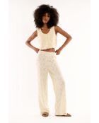 Pantalon léger crochet dentelle Kayle blanc