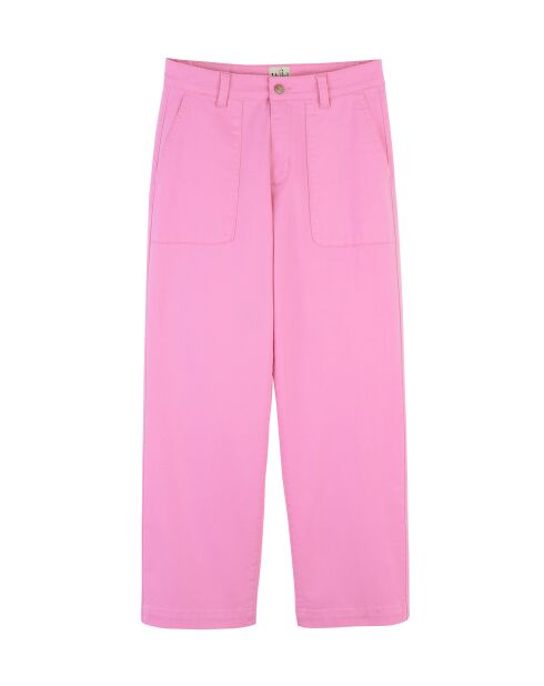 Pantalon jean large rétro Henry rose