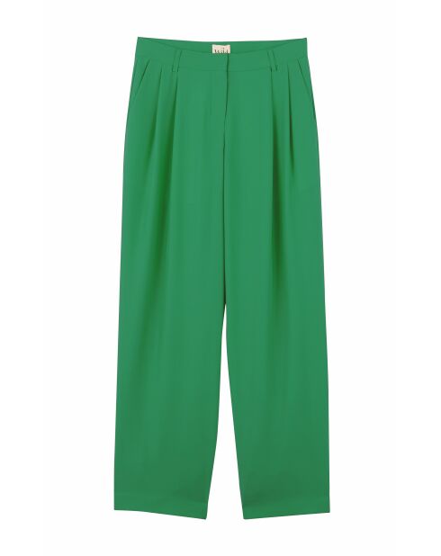 Pantalon à pinces  large Kate vert