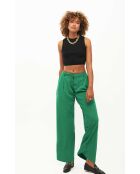 Pantalon à pinces  large Kate vert