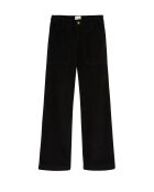Pantalon droit en velours côtelé William noir