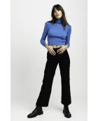 Pantalon droit en velours côtelé William noir