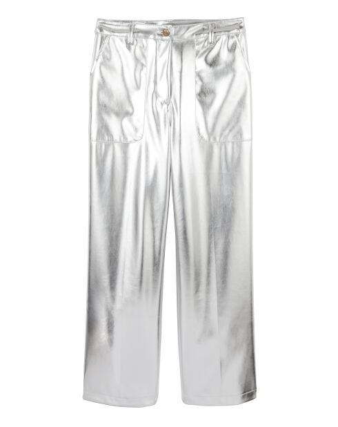 Pantalon métallisé Charles argenté