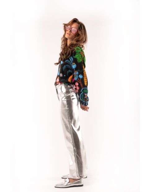 Pantalon métallisé Charles argenté