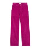 Pantalon droit en velours côtelé William rose