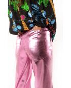 Pantalon métallisé Charles rose