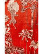 Robe midi manches longues à motifs Jaya rouge