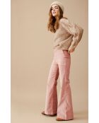 Pantalon bootcut velours côtelé Elisabeth rose