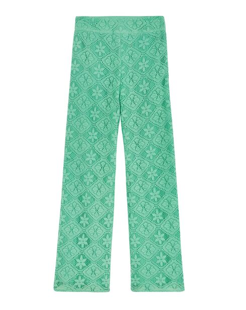 Pantalon léger crochet dentelle Kayle vert