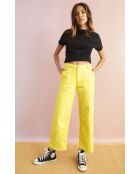 Pantalon jean large rétro Henry jaune