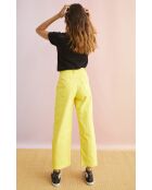 Pantalon jean large rétro Henry jaune
