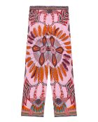 Pantalon droit imprimé Athena rose