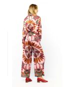 Pantalon droit imprimé Athena rose
