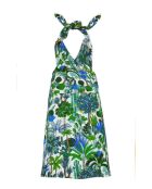 Robe courte imprimé vintage Anita verte