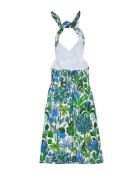 Robe courte imprimé vintage Anita verte