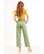 Pantalon jean large rétro Henry kaki