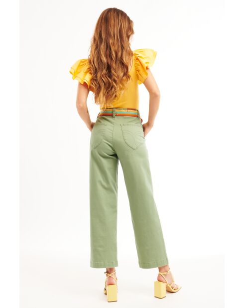 Pantalon jean large rétro Henry kaki