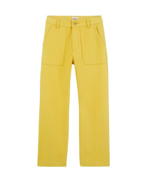 Pantalon jean large rétro Henry jaune