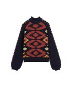 Pull oversize imprimé navajo Baxter bleu