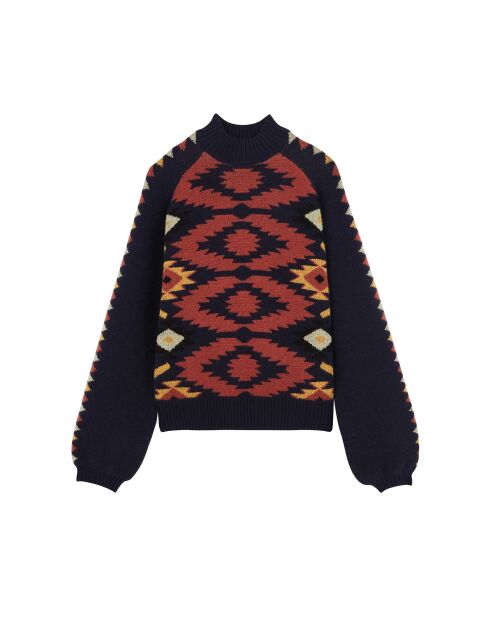 Pull oversize imprimé navajo Baxter bleu