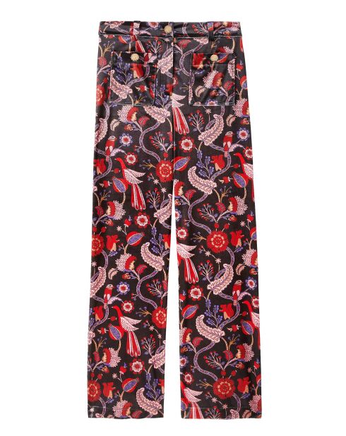 Pantalon droit à motifs Calista violet