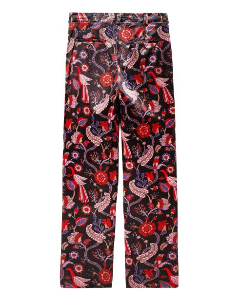Pantalon droit à motifs Calista violet
