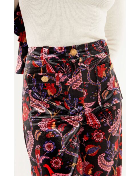 Pantalon droit à motifs Calista violet