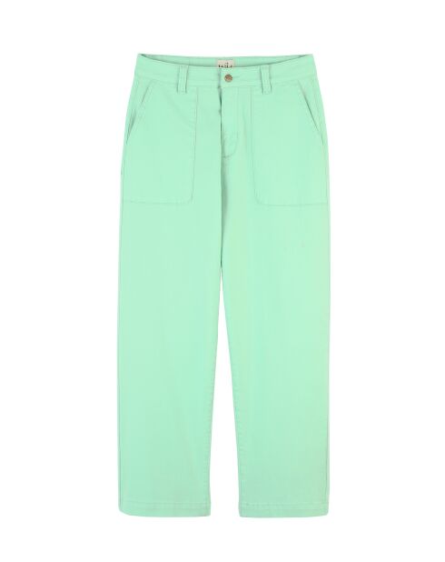 Pantalon jean large rétro Henry vert